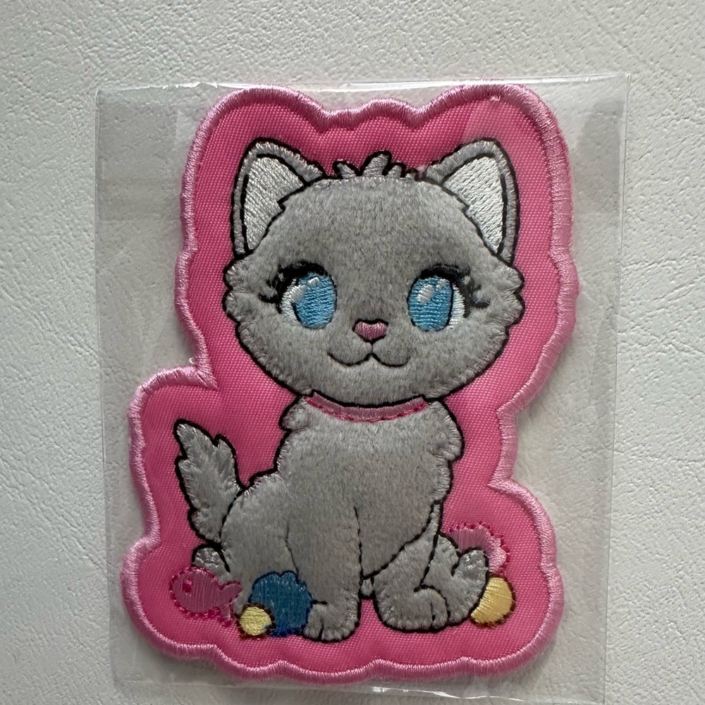 NWT Stoney Clover Lane Gray Cat Patch